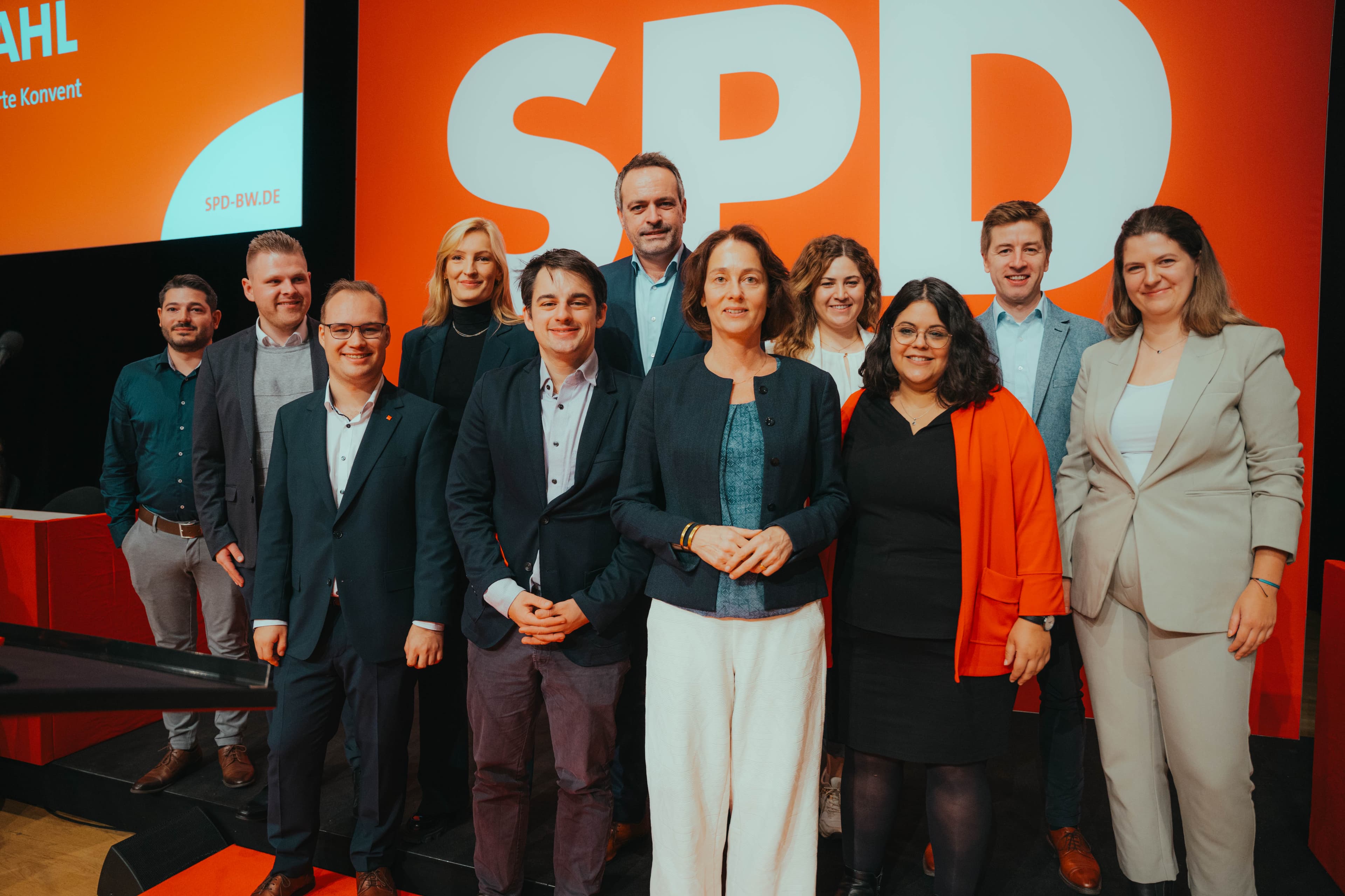 Gruppenbild der Kandidierenden der SPD Baden-Württemberg für die Europawahl 2024