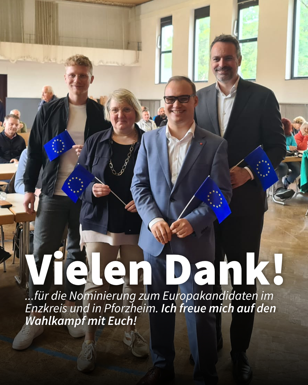 Sharepic Nominierung mit Davis Riedel, Katja Mast, René Repasi und Paul Renner